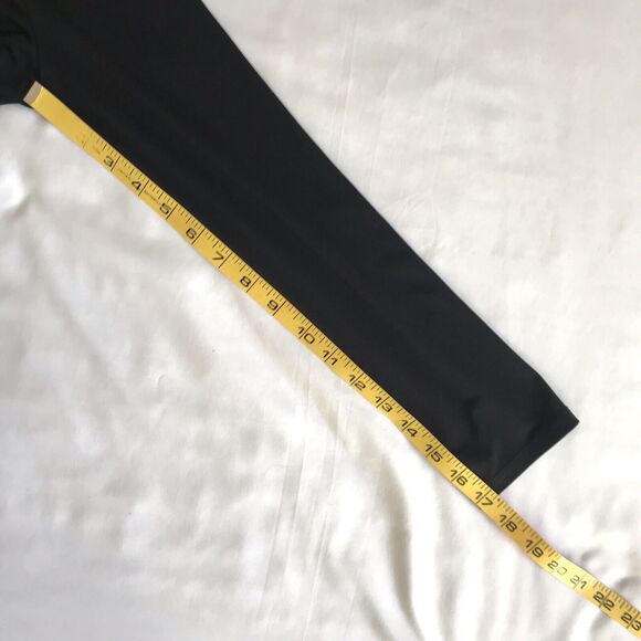 Liz Claiborne Dressy Top Women's Size M Black Keyhole Neck w/ Beads Long Sleeve - Picture 11 of 11